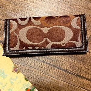 COACH CHECK BOOK COVER